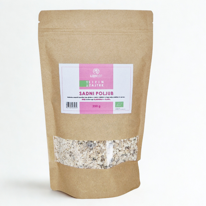 Bio LIZIN ZAJTRK - muesli brez glutena, SADNI POLJUB