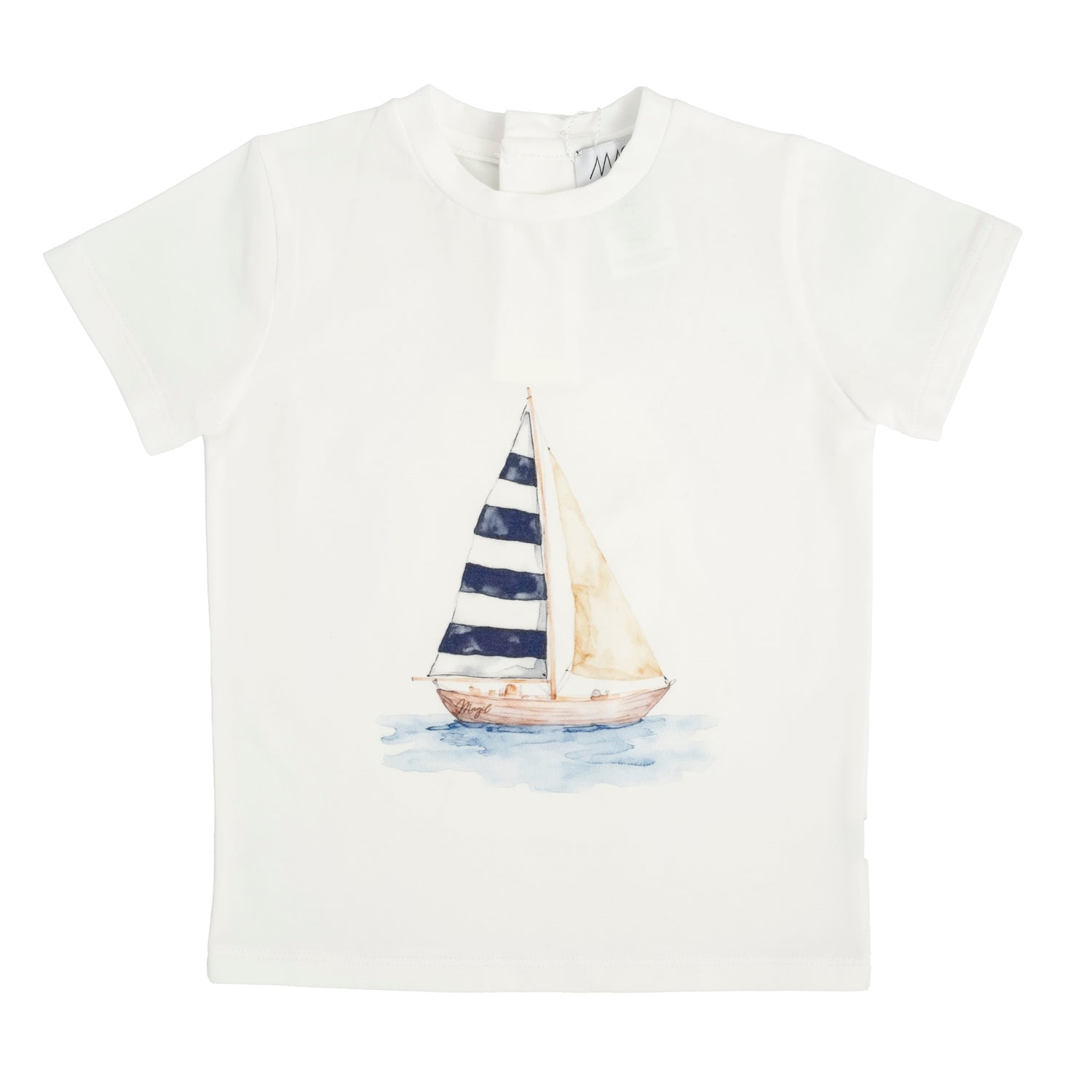 T-SHIRT STAMPA BARCA A VELA