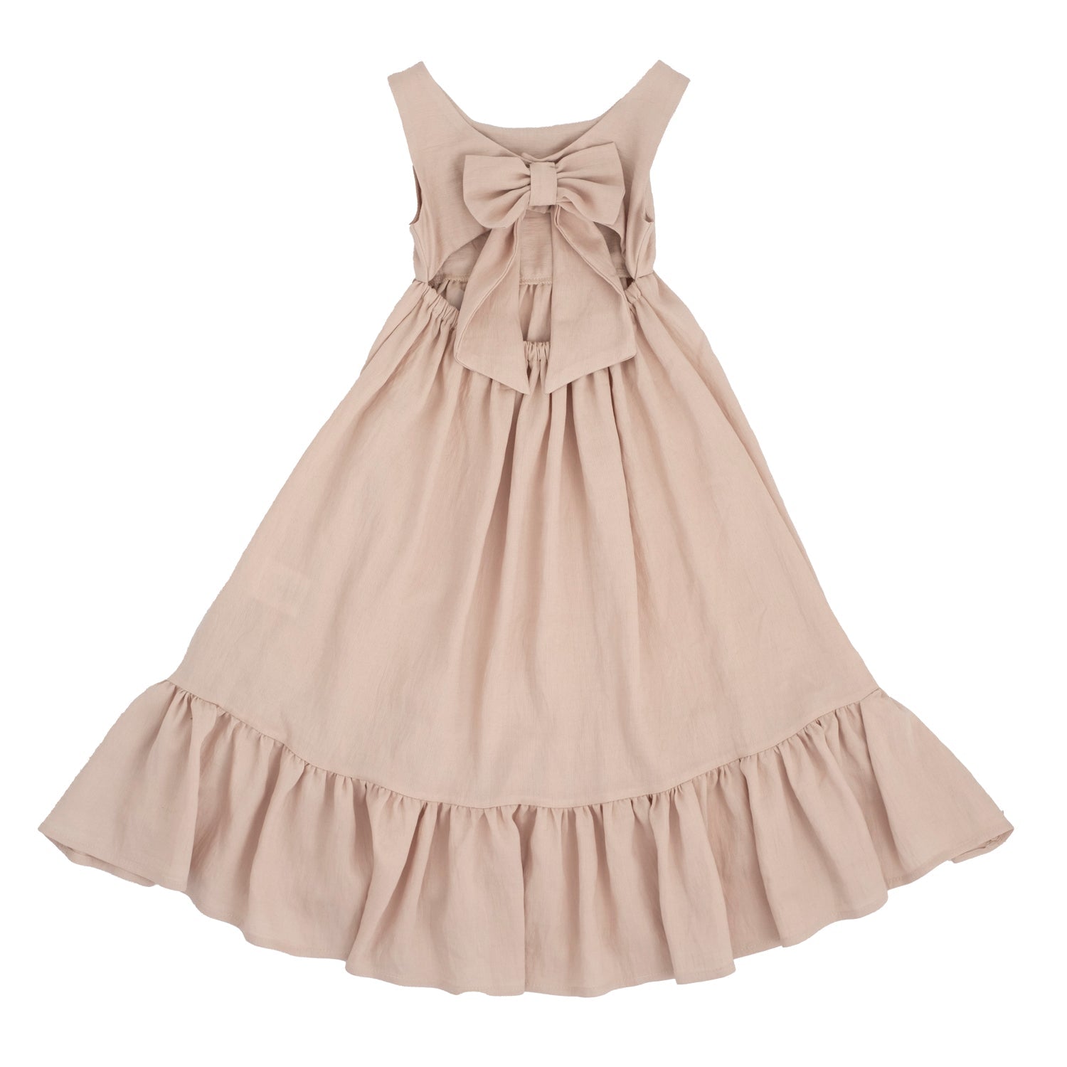 ABITO LUNGO IN VISCOSA CON FIOCCO