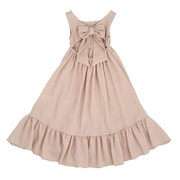 ABITO LUNGO IN VISCOSA CON FIOCCO