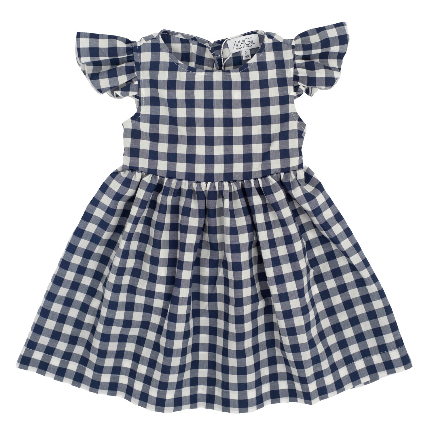 ABITO VICHY CON CUT-OUT E FIOCCO