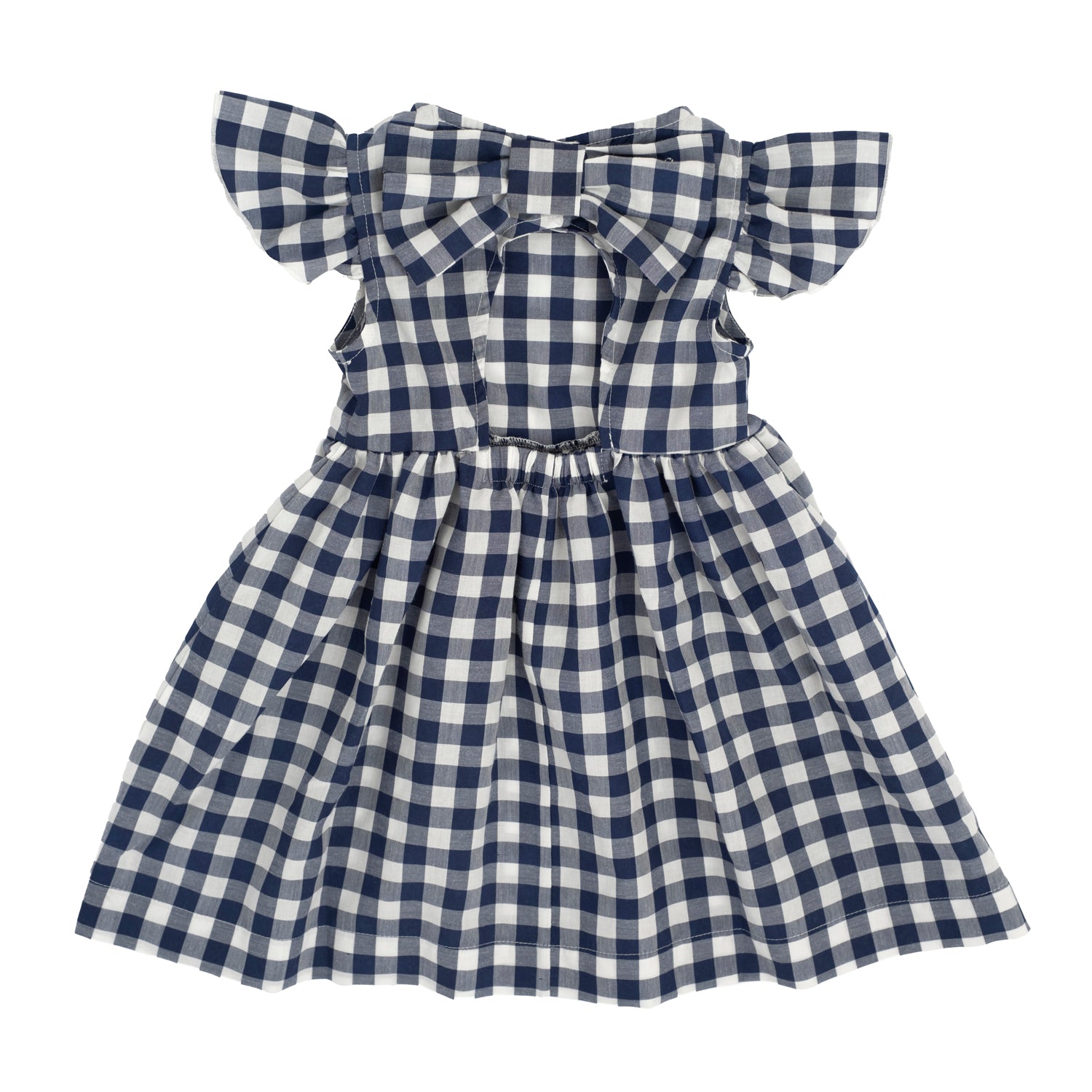ABITO VICHY CON CUT-OUT E FIOCCO