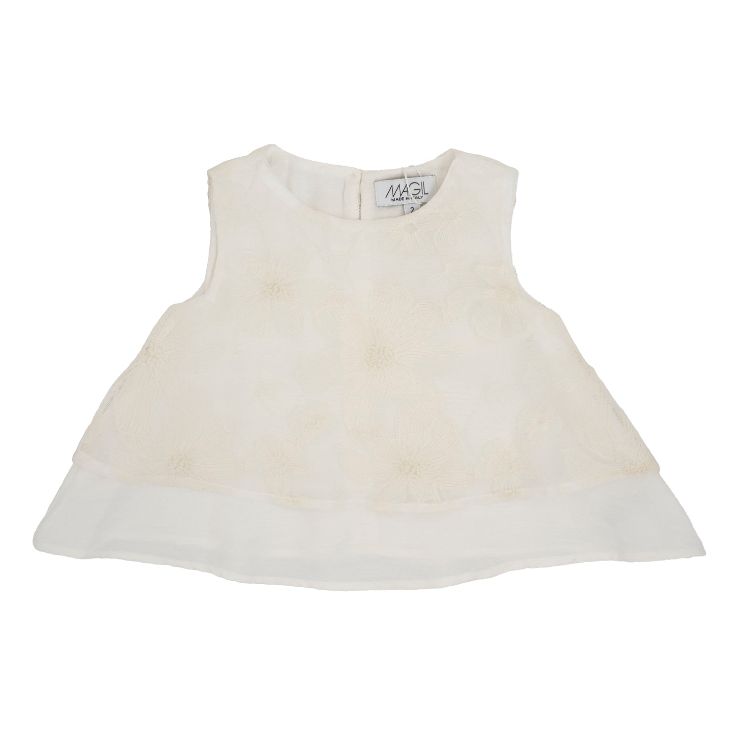 TOP CON TULLE RICAMATO