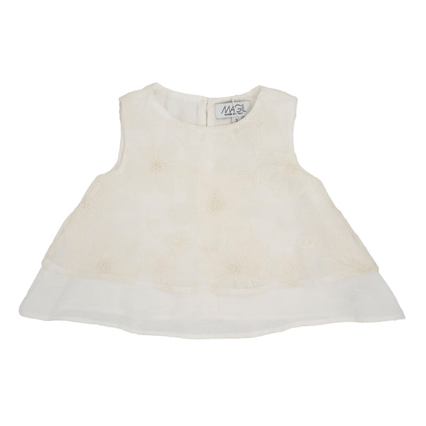 TOP CON TULLE RICAMATO