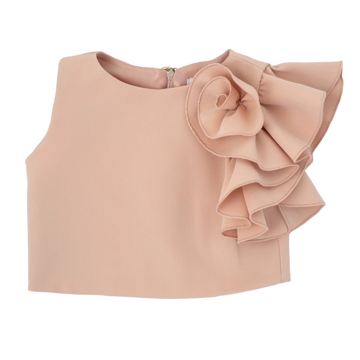 TOP CON ROUCHES E FIORE