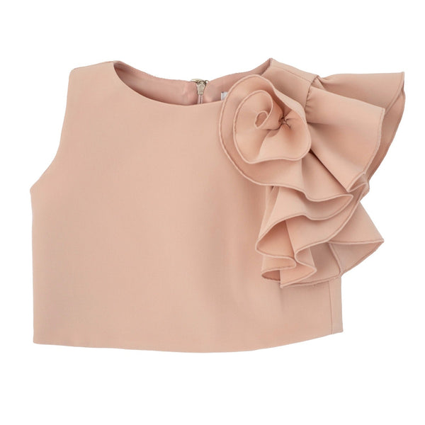 TOP CON ROUCHES E FIORE