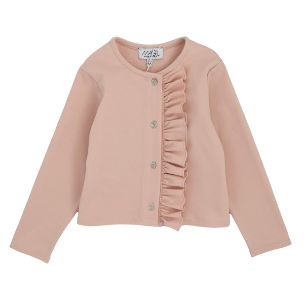 CARDIGAN PUNTO MILANO CON ROUCHES