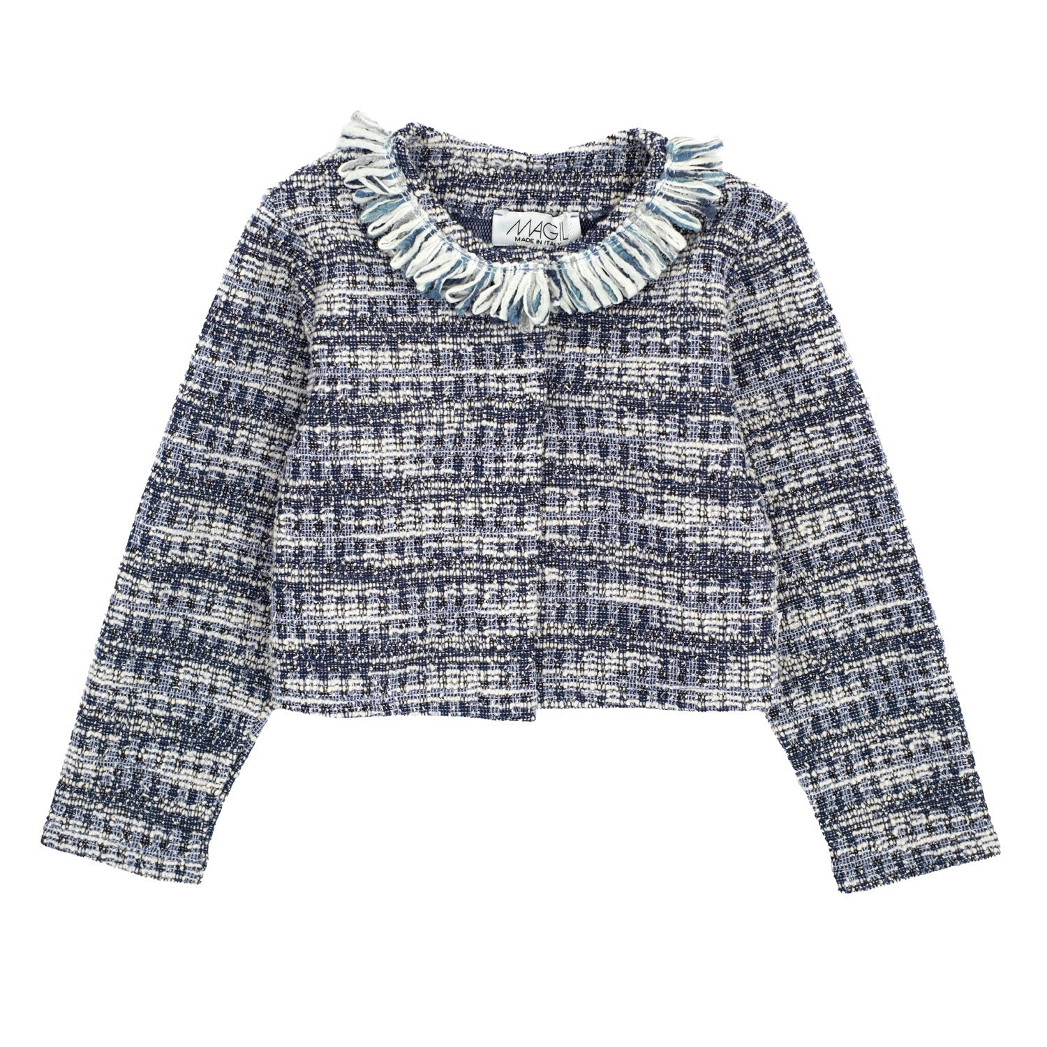 GIACCHINA FELPINA TIPO CHANEL CON FRANGIA