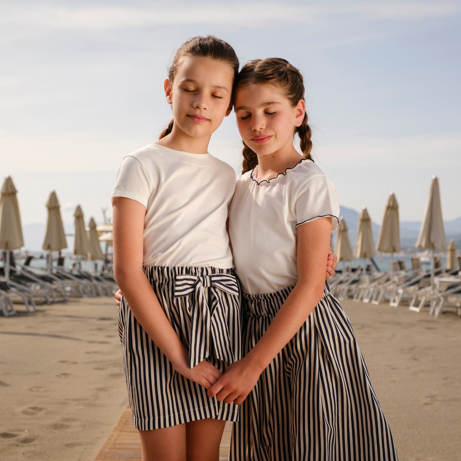 BERMUDA RIGATO CON FIOCCO