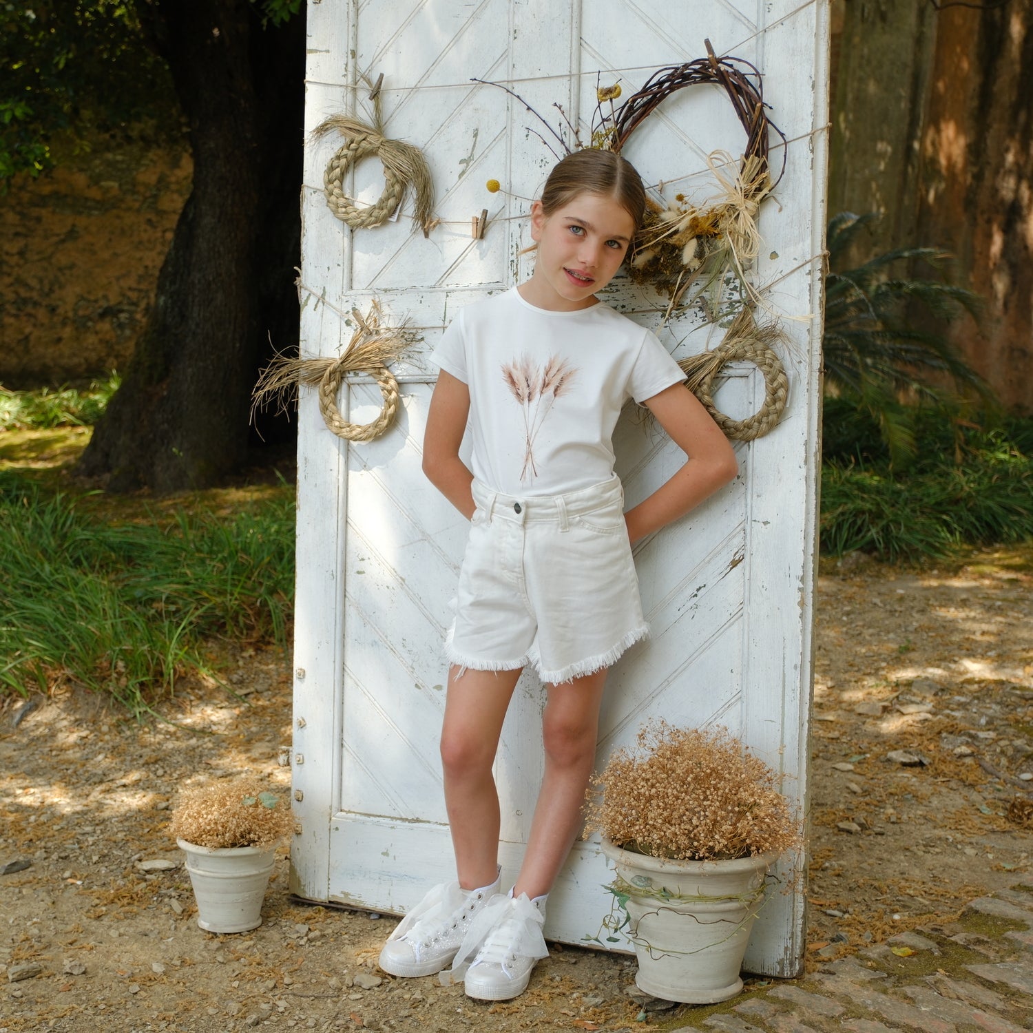 SHORTS DRILL BIANCO