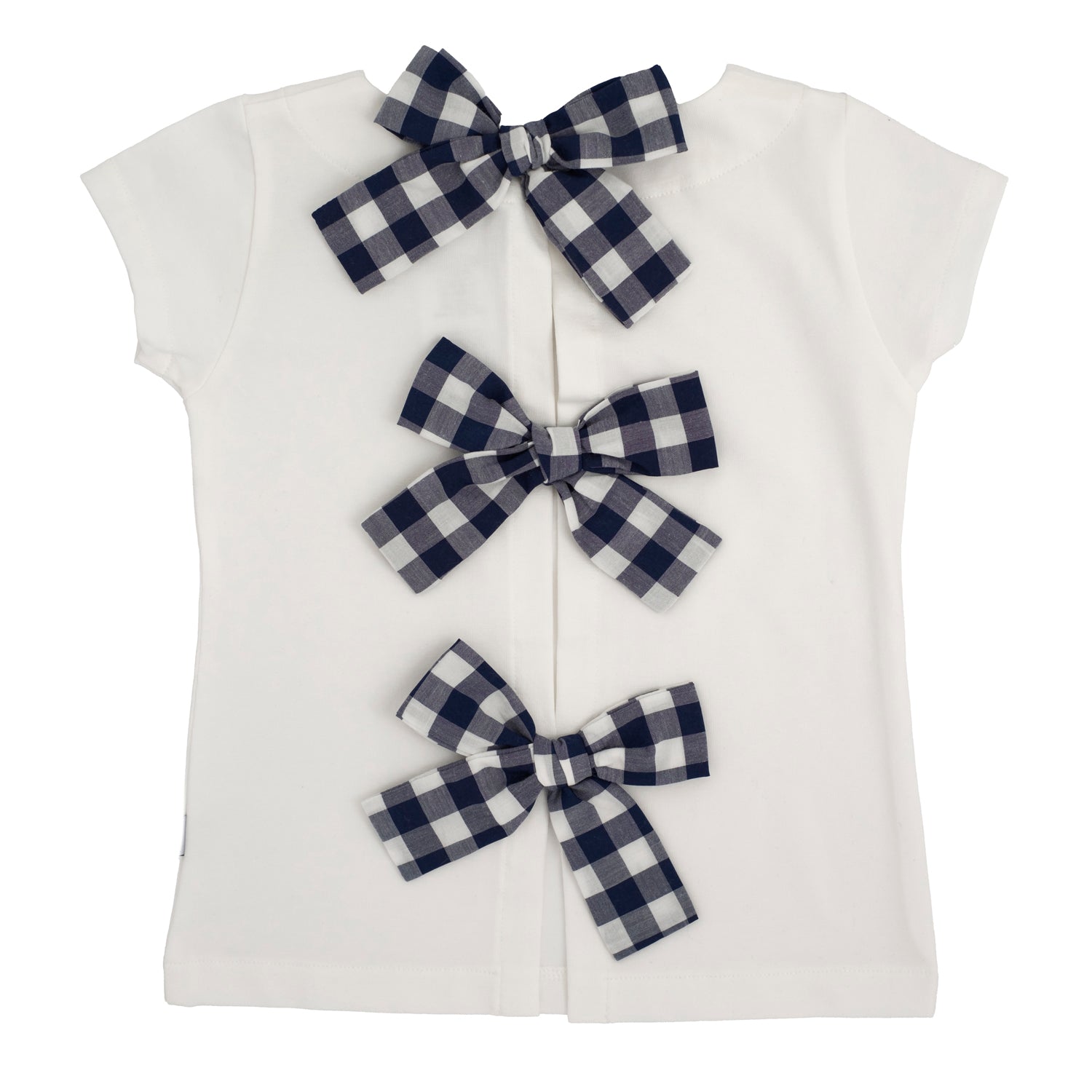 T-SHIRT CON FIOCCHI VICHY