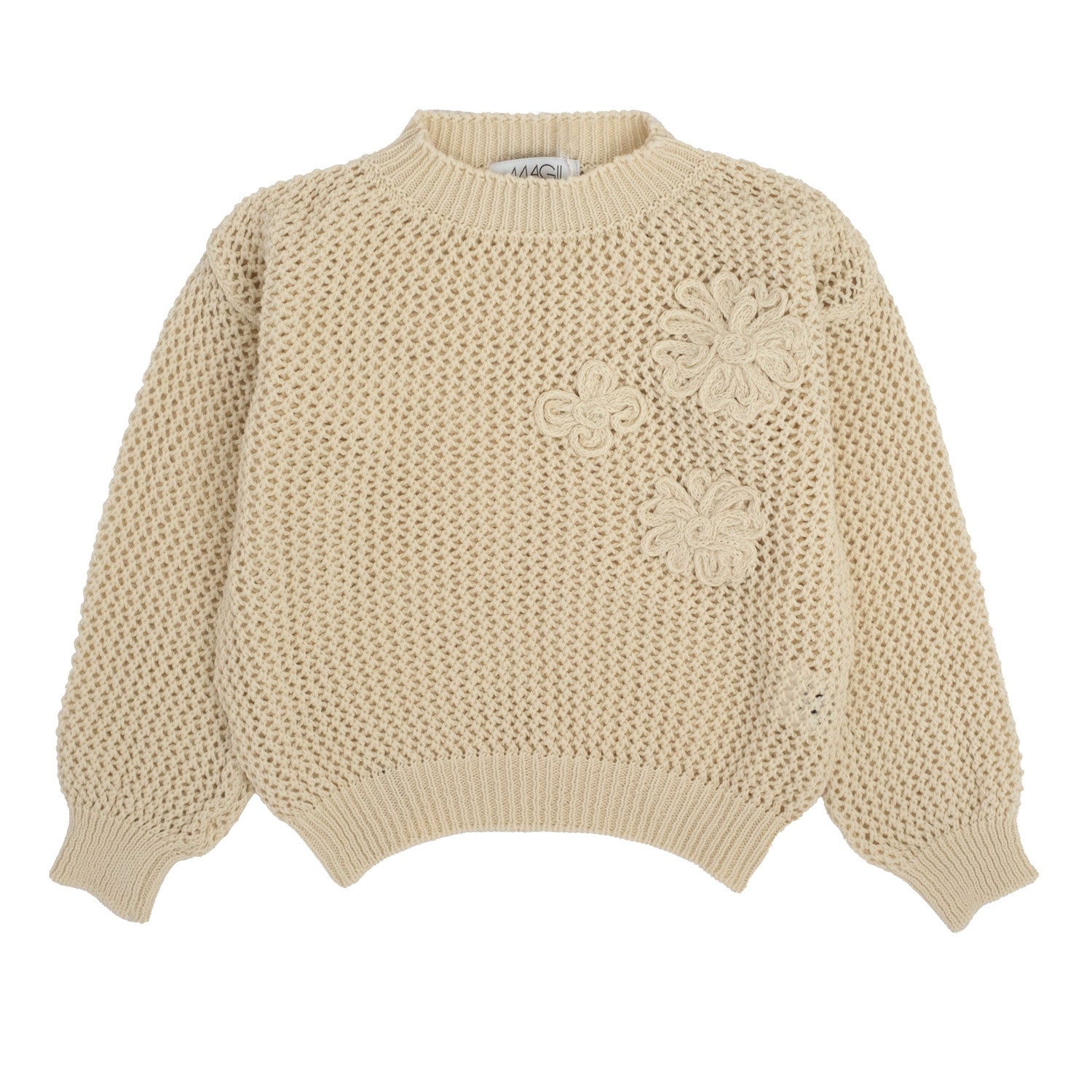 MAGLIONE RICAMO FIORI