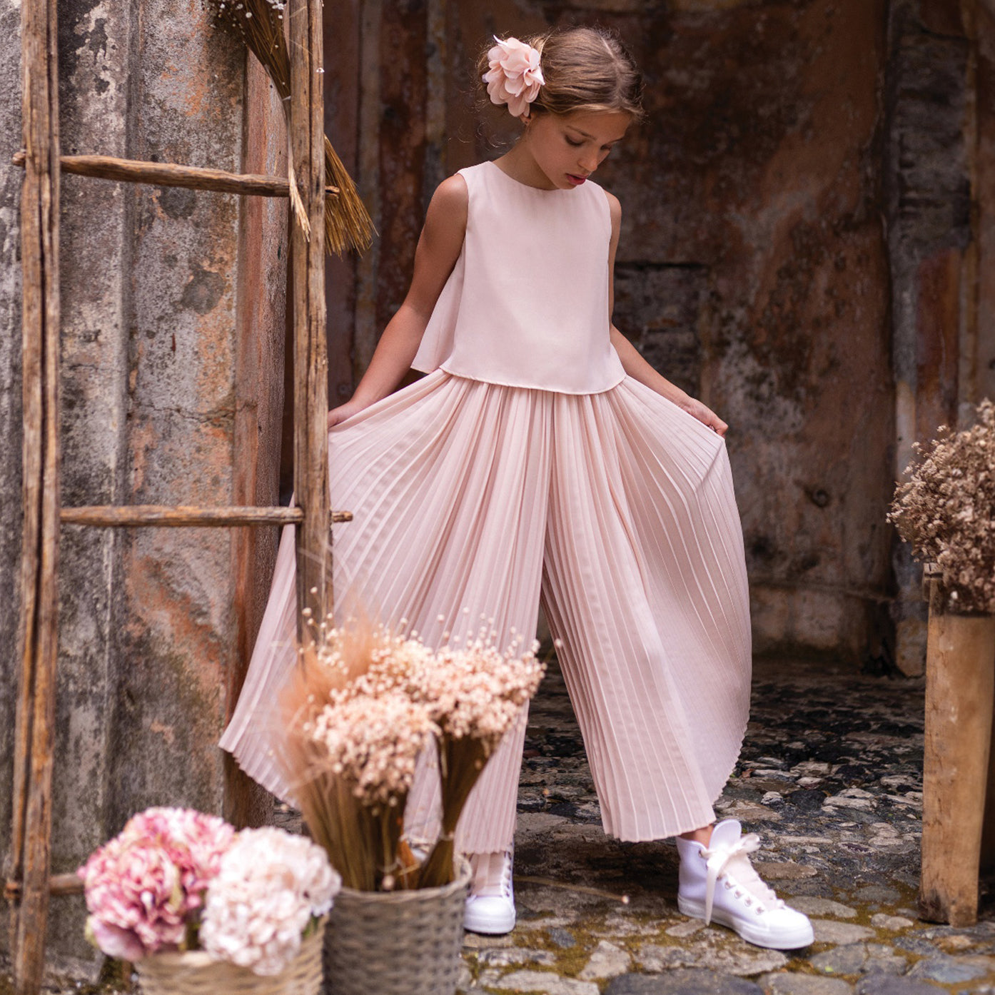 JUMPSUIT WITH PLEATED PANTS