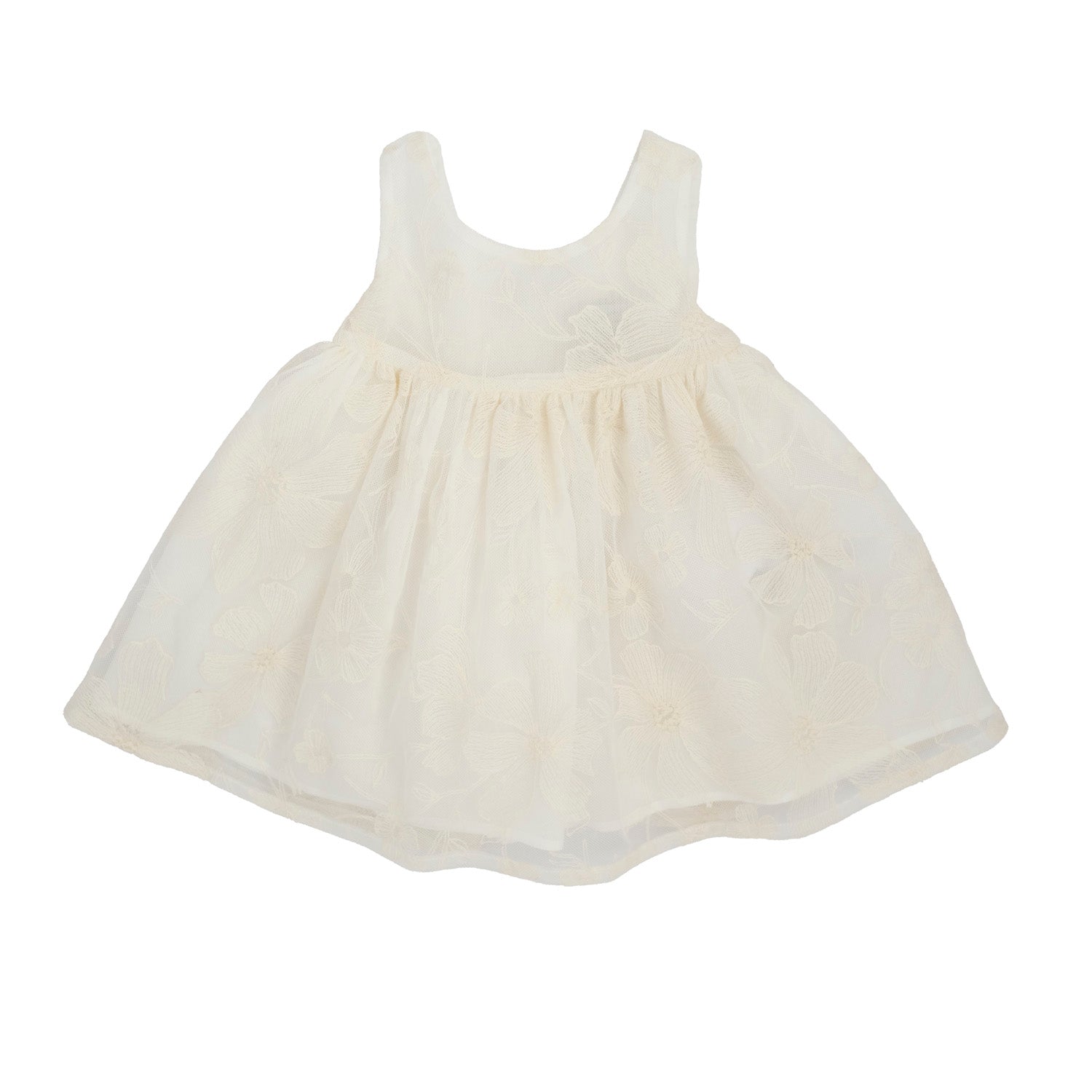 ABITO TULLE RICAMATO FIORI