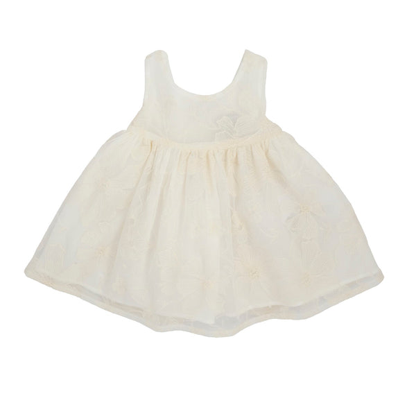 ABITO TULLE RICAMATO FIORI