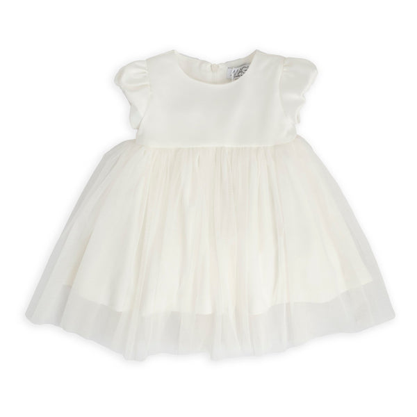 ABITO IN RASO CON GONNA TULLE