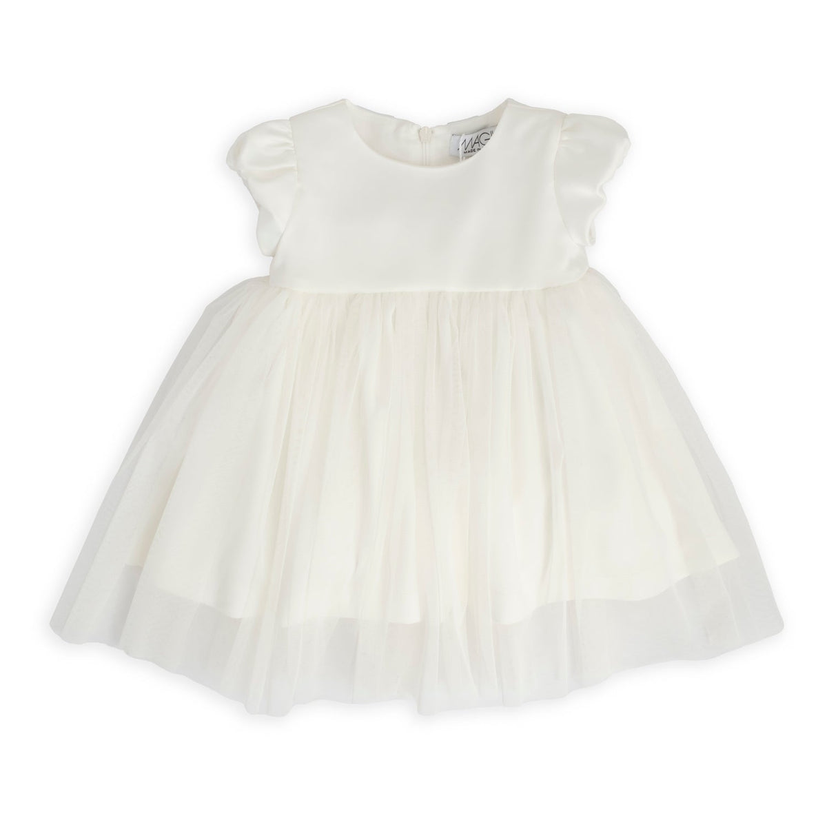 ABITO IN RASO CON GONNA TULLE