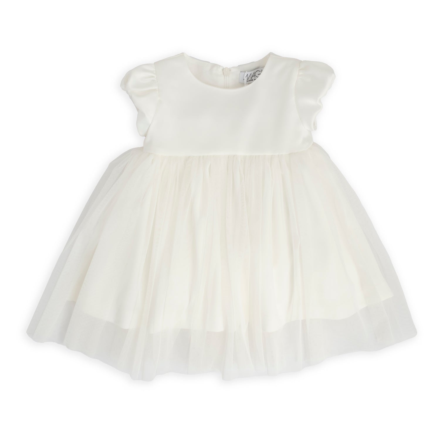 ABITO IN RASO CON GONNA TULLE