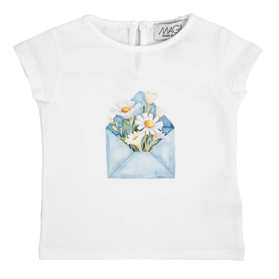 T-SHIRT STAMPA BUSTA CON MARGHERITE
