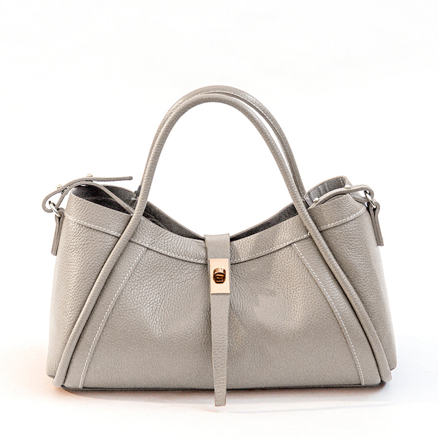 LOVE - Structured beige leather bag