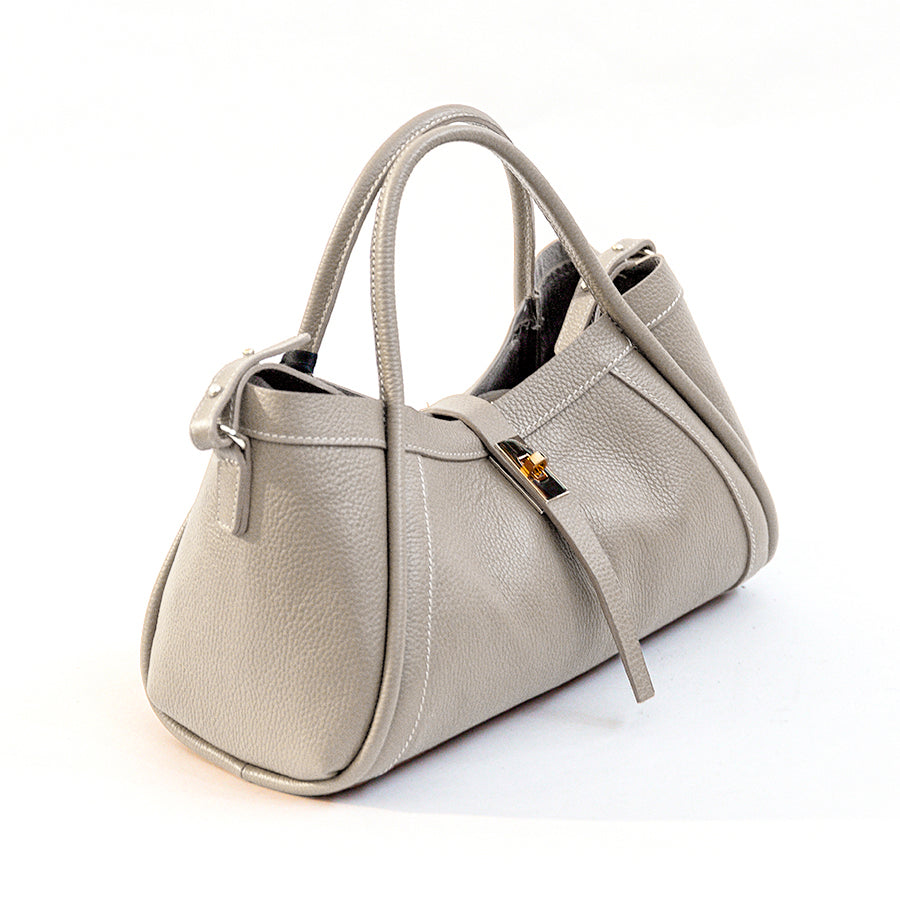LOVE - Structured beige leather bag