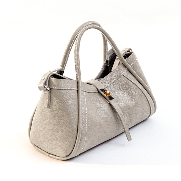 LOVE - Structured beige leather bag
