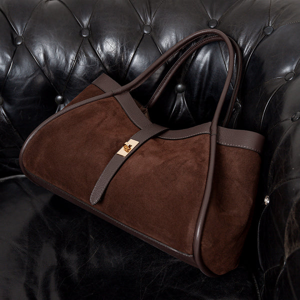 LOVE - Structured bag in leather and suede