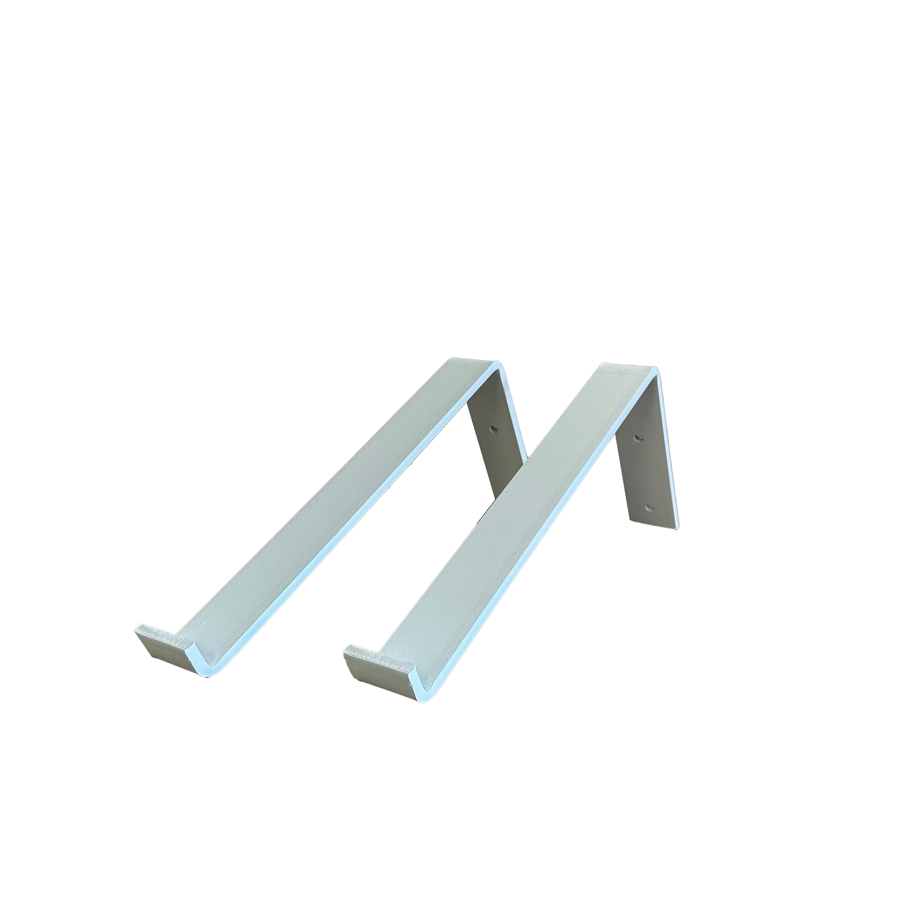 The Industrial L-Shaped Shelf Brackets Matte White – 30 cm