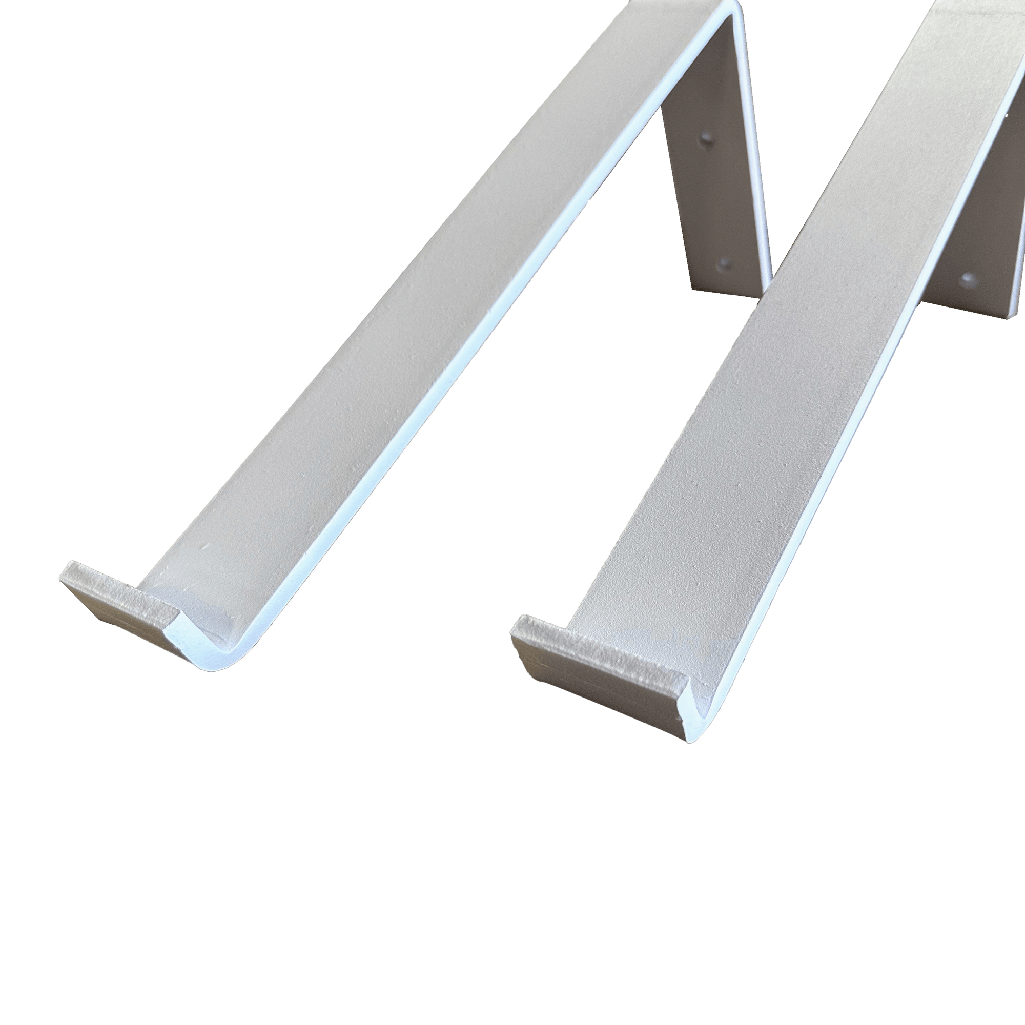 The Industrial L-Shaped Shelf Brackets Matte White – 30 cm