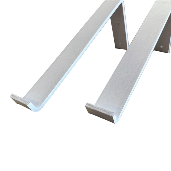 The Industrial L-Shaped Shelf Brackets Matte White – 30 cm