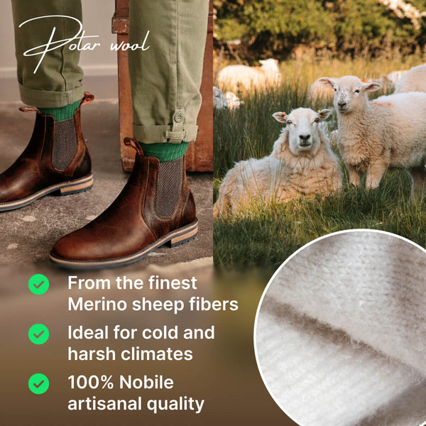 Polar Wool – Short Outdoor Socks in Merino Wool with Thermal Cushion