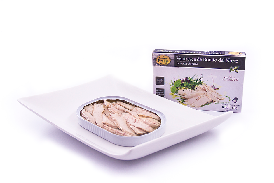 Ventresca of Northern Bonito in olive oil, 120g can