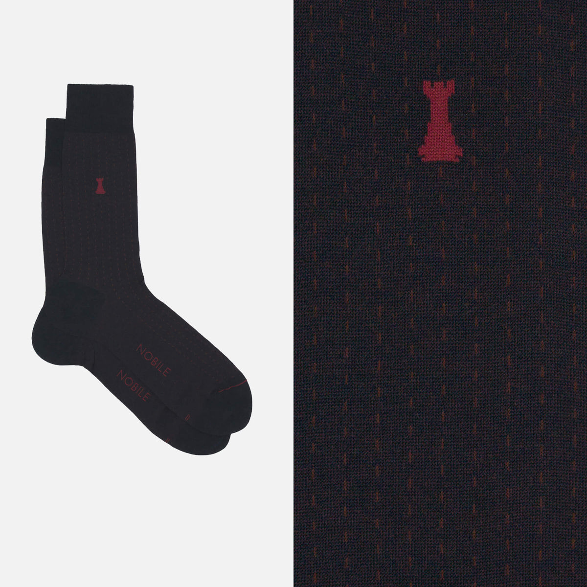Box of 12 Pairs of Short Men's Socks in Filoscozia® - Tie Design