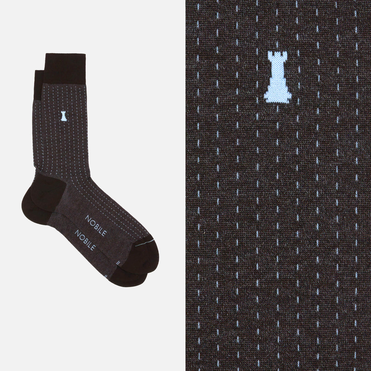 Leonardo - Short socks with stripes in Filoscozia®
