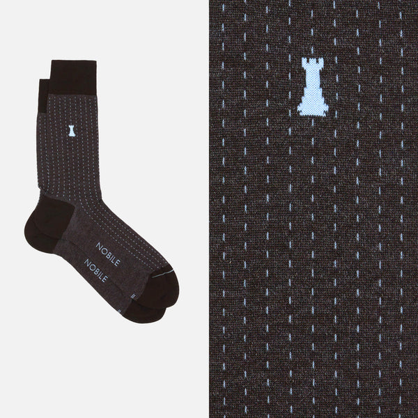 Box of 12 Pairs of Short Men's Socks in Filoscozia® - Tie Design