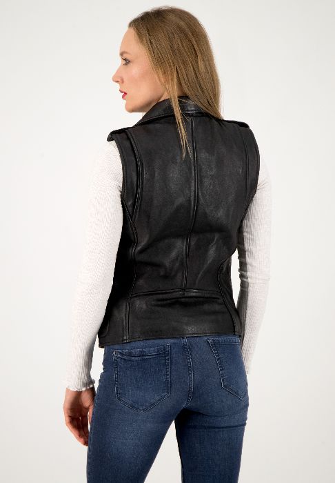 Celine women's biker gilet black
