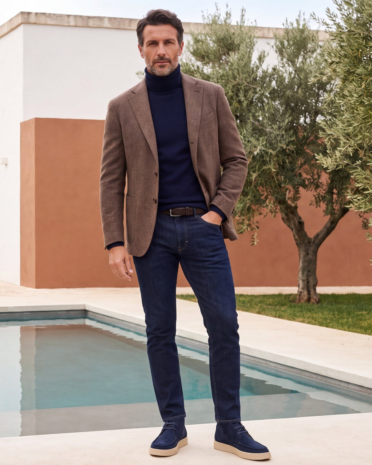 LEUCA - Navy Suede