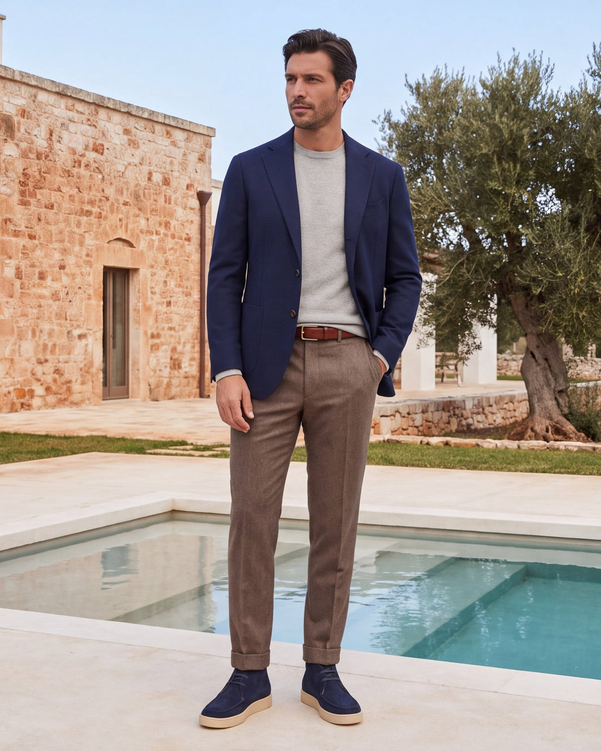LEUCA - Navy Suede