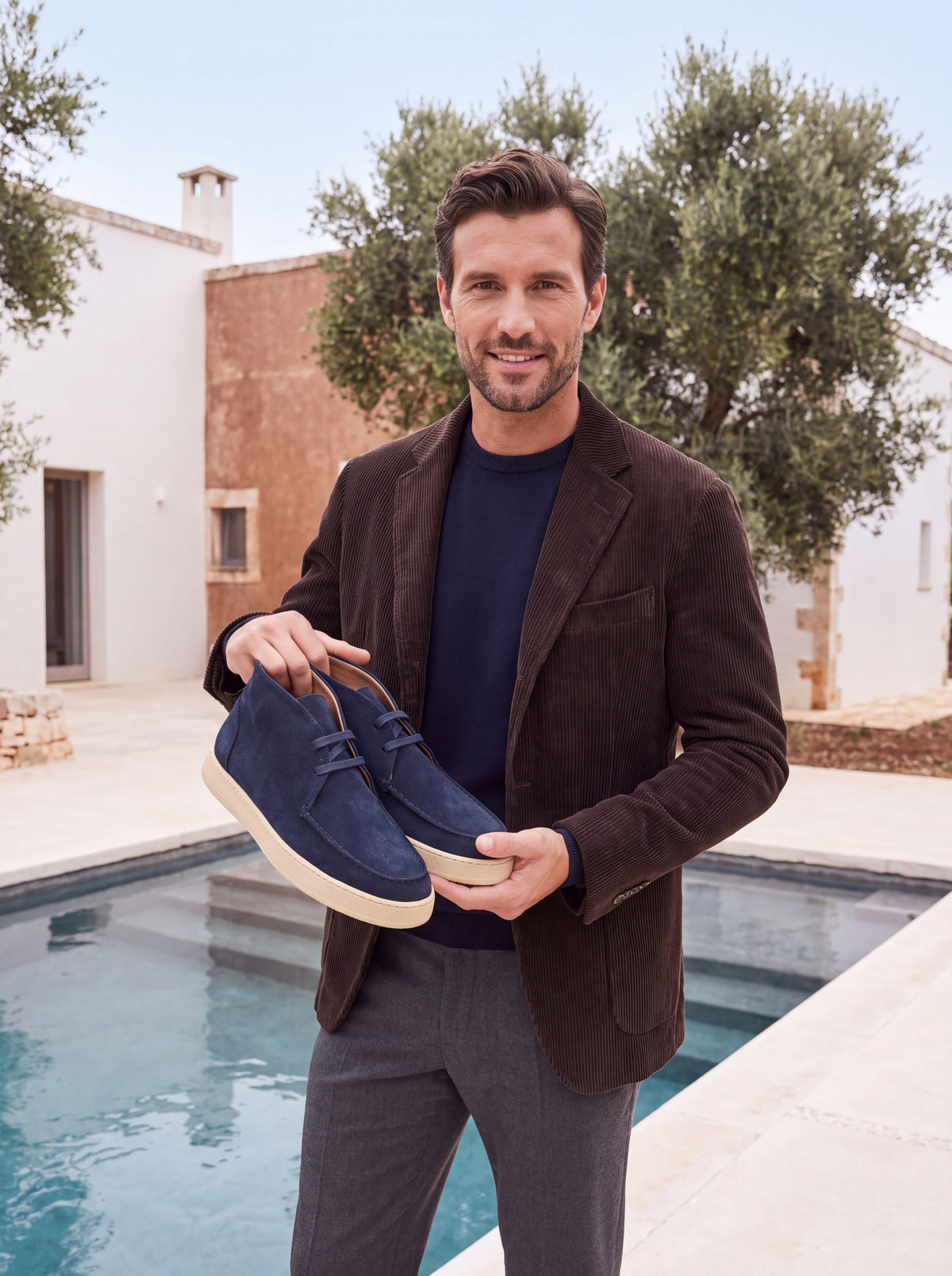 LEUCA - Navy Suede