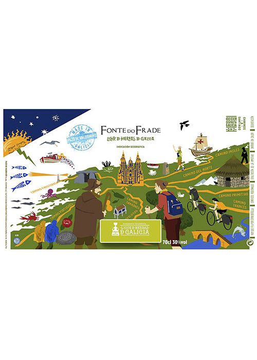 Herbal Liqueur from Galicia, Fonte do Frade - 70cl