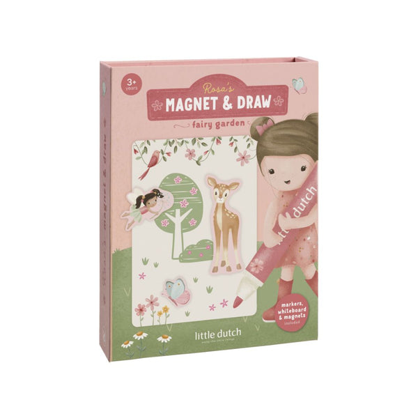 Little Dutch Magnetna knjiga aktivnosti Rosa Fairy Garden