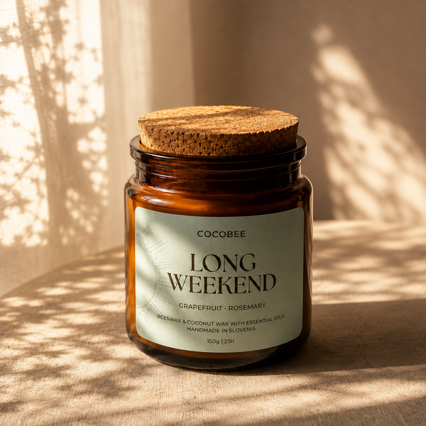 Long Weekend CocoBee Sunset Candle with wooden wick