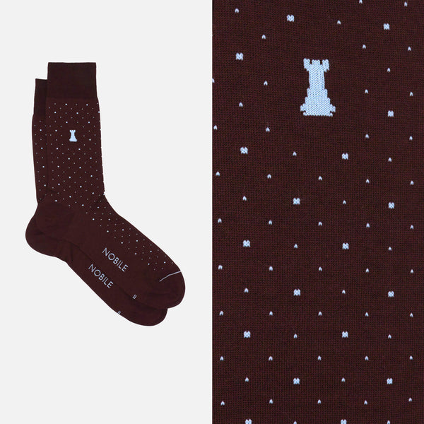 Box of 12 Pairs of Short Men's Socks in Filoscozia® - Tie Design