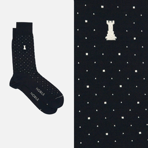 Box of 12 Pairs of Short Men's Socks in Filoscozia® - Tie Design