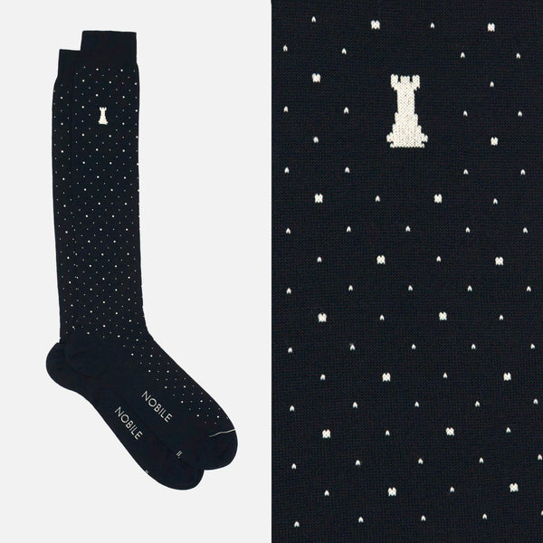 Box of 12 Pairs of Long Men's Socks in Filoscozia® - Tie Design