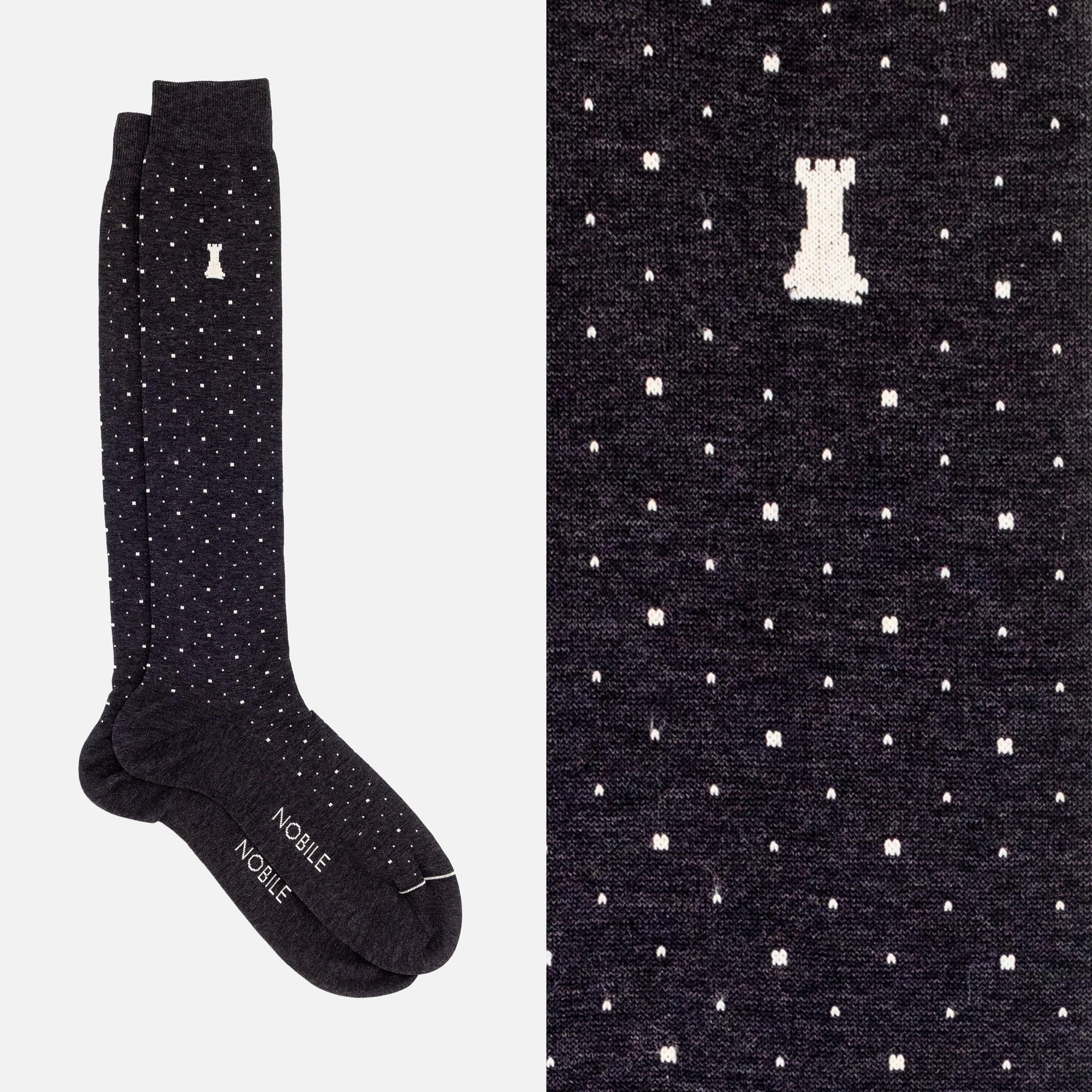 Trastevere Box of 6 Long Socks - 2x Dots/2x Stripes/2x Ribbed