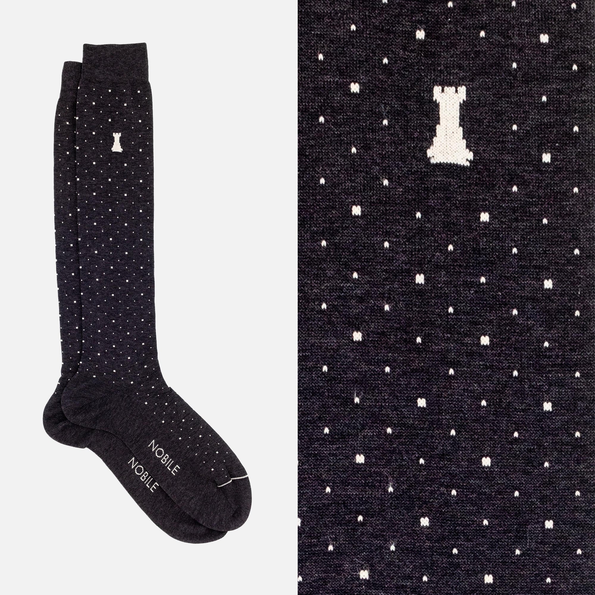 Trastevere Box of 6 Long Socks - 2x Dots/2x Stripes/2x Ribbed