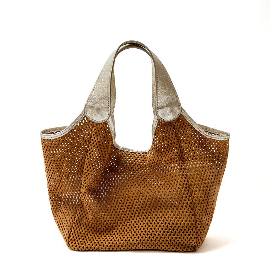 MAINE - Shopping in carved suede leather
