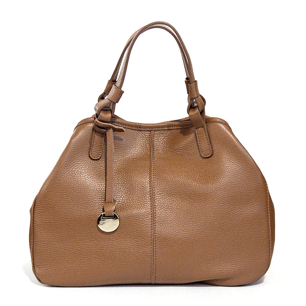 MEG - Borsa morbida in pelle biscotto