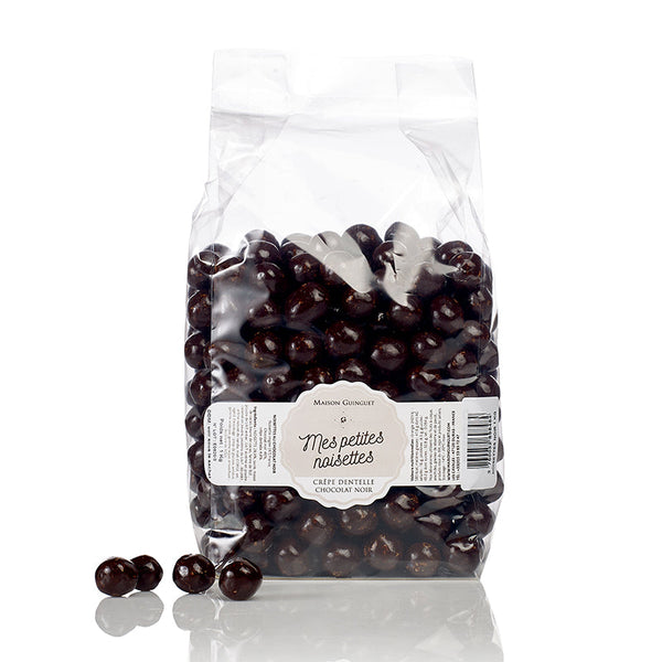 MY LITTLE HAZELNUTS dark chocolate lace crepe BULK